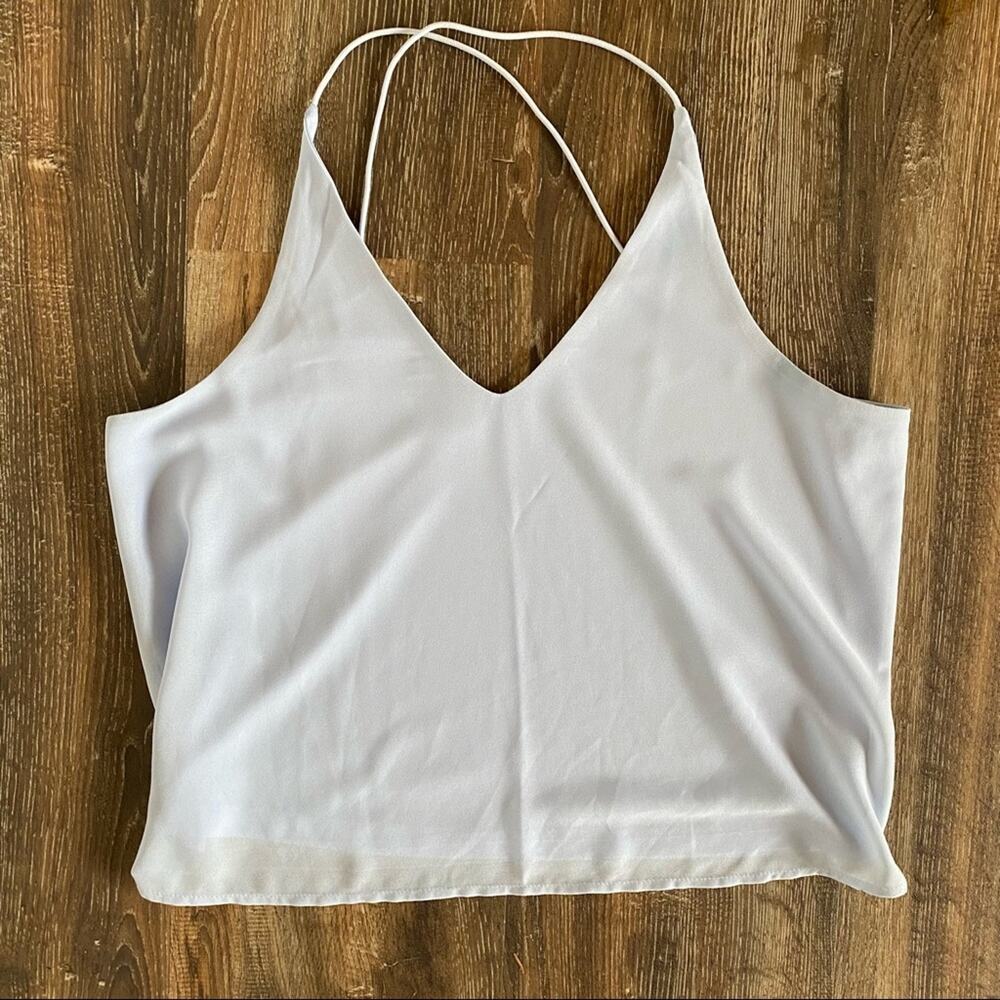 Tobi Pale Blue Open Back Tank Size Large